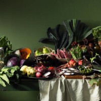 fruits and vegetables on table - food stock pictures, royalty-free photos & images