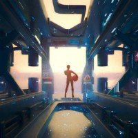 futuristic astronaut looking over cityscape - fashion stock pictures, royalty-free photos & images