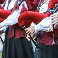 galician piper group - concert stock pictures, royalty-free photos & images