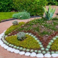 garden arrangement - garden decoration stock pictures, royalty-free photos & images