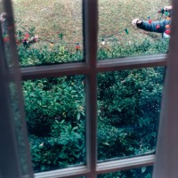 garden lights outside window - garden decoration stock pictures, royalty-free photos & images