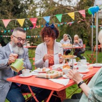 garden party - garden decoration stock pictures, royalty-free photos & images