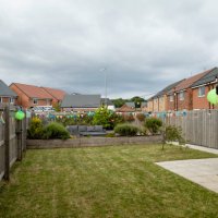 garden ready for a party - garden decoration stock pictures, royalty-free photos & images