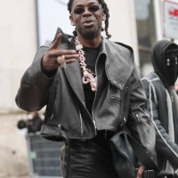 Gazo attends the Rick Owens Menswear Fall-Winter 2025/2026 show as part of Paris Fashion Week on January 23, 2025 in Paris, France.