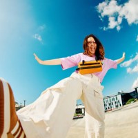 gen z teenager poses full body towards camera, showing attitude - fashion stock pictures, royalty-free photos & images