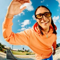 gen z teenager wants to greet you. - fashion stock pictures, royalty-free photos & images