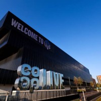 General exterior view of the Co-Op Live music arena during the UEFA Champions League 2024/25 League Phase MD1 match between Manchester City and FC...