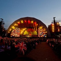 General view during a concert on the 70th anniversary of VE Day at Horse Guards Parade on May 9, 2015 in London, England.