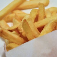 General view of close up of French Fries on July 13, 2023 in Turin, Italy. On the occasion of World French Fries Day, celebrated on July 13th...