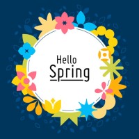 geometric flower blank round frame background - garden decoration stock illustrations