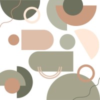 geometric poster - abstract prints and boho wall decor. mid century modern minimalist neutral art print. - home decoration stock illustrations