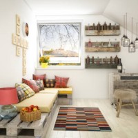 gezellig en rustiek interieur (dag) - home decoration stockfoto's en -beelden