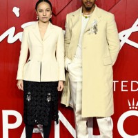 Grace Wales Bonner and Lewis Hamilton attend The Fashion Awards 2023 presented by Pandora at the Royal Albert Hall on December 04, 2023 in London,...