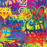 graffiti street art splatter seamless pattern background - fashion stock illustrations