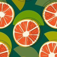 grapefruit pattern - garden decoration stock illustrations