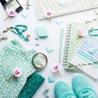 green pastel lifestyle woman clothes flat lay - fashion stock pictures, royalty-free photos & images
