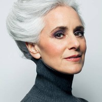 grey haired woman with updo, portrait. - fashion stock pictures, royalty-free photos & images