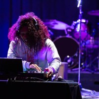 grinning dj performing at music venue - concert stock pictures, royalty-free photos & images