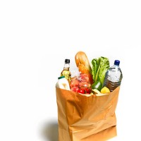 groceries, shopping in brown paper bag - food stock pictures, royalty-free photos & images