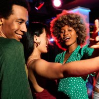 group of friends at the nightclub - concert stock pictures, royalty-free photos & images