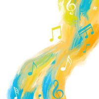 grunge paint music - concert stock illustrations