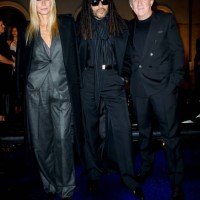 Gwyneth Paltrow, Lenny Kravitz and François-Henri Pinault at Saint Laurent RTW Spring 2025 as part of Paris Ready to Wear Fashion Week on September...
