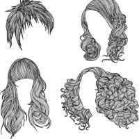 hairstyles - hairstyle stock illustrations