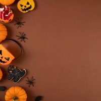 halloween background - food stock pictures, royalty-free photos & images