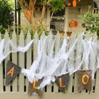 halloween fence - garden decoration stock pictures, royalty-free photos & images