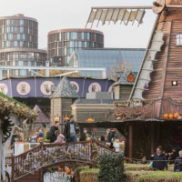 halloween mill and maze - garden decoration stock pictures, royalty-free photos & images