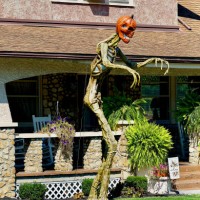 halloween yard decoration, romney, west virginia (usa) - garden decoration stock pictures, royalty-free photos & images