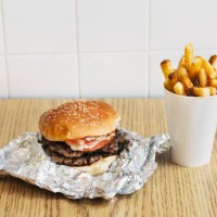 hamburger and fries - junk food stock pictures, royalty-free photos & images