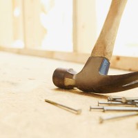hammer and nails - home decoration stock pictures, royalty-free photos & images