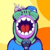 hand-drawn cartoon retro character banner illustration - singing person. - concert stock illustrations