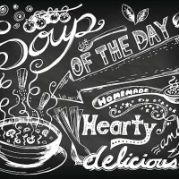 hand drawn soup doodles - food stock illustrations