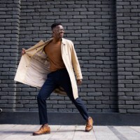 handsome african american male model posing on the city street - fashion stock pictures, royalty-free photos & images