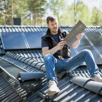 handyman constructing his own home - home decoration stock pictures, royalty-free photos & images
