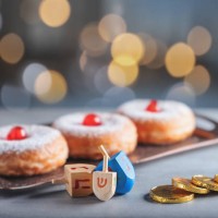 hanukah celebration concept - jewish hanukah holiday - food stock pictures, royalty-free photos & images