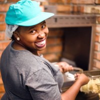 happy chef in kitchen - junk food stock pictures, royalty-free photos & images