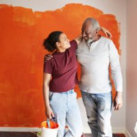 happy family renovating home together= - home decoration stock pictures, royalty-free photos & images