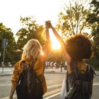 happy girls going to a concert in milano - concert stock pictures, royalty-free photos & images