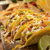 hard beef tacos - junk food stock pictures, royalty-free photos & images