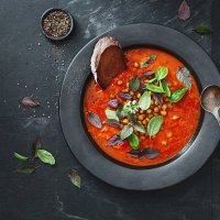 harissa soup with potato and chickpeas - food stock pictures, royalty-free photos & images