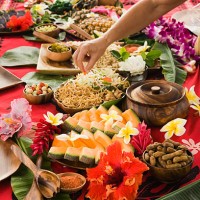 hawaiian picnic - food stock pictures, royalty-free photos & images