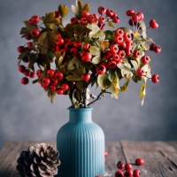 hawthorn branches in a vase - home decoration stock pictures, royalty-free photos & images