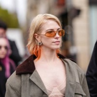 Hayley Williams is seen, outside Stella McCartney, during the Paris Fashion Week Spring/Summer 2025 on September 30, 2024 in Paris, France