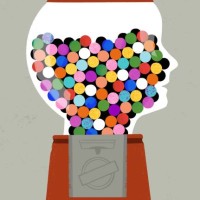 head full of gum balls - junk food stock pictures, royalty-free photos & images