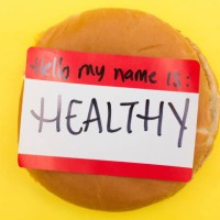 healthy burger healthy fast food with food label - junk food stock pictures, royalty-free photos & images