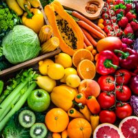 healthy fresh rainbow colored fruits and vegetables background - food stock pictures, royalty-free photos & images