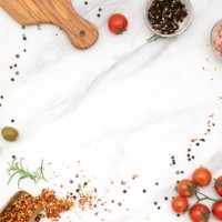 healthy vegetables, greens and grains, copy space - food stock pictures, royalty-free photos & images